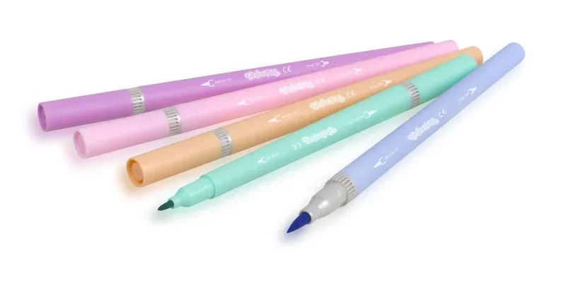 Colorino School Pastel 10db-os kétvégű filctoll készlet