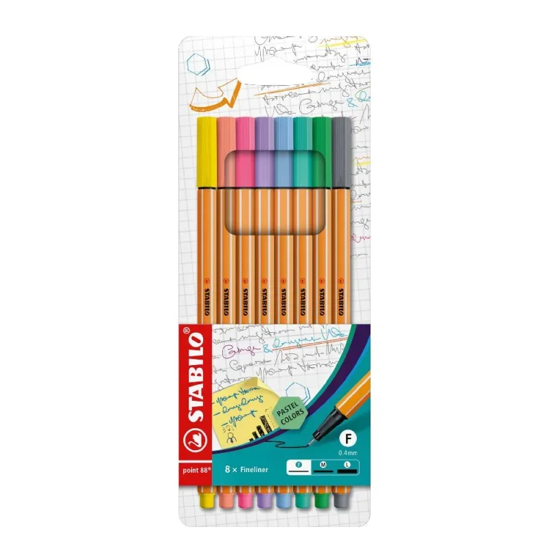 Stabilo Stabilo Point 88 PASTEL tűfilc készlet 8 db-os