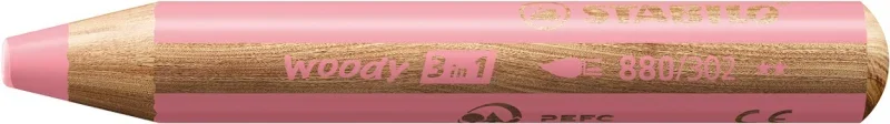Stabilo woody 3in1 krétaceruza Pastel rózsaszín
