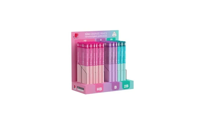 ICO Süni Grafitceruza háromszögletű LIGHT PASTEL (rózsaszín, lila, mentazöld) HB, B, 2B EDP184