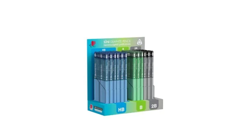 ICO Süni Grafitceruza háromszögletű DARK PASTEL (acélkék, olivazöld, szürke) HB, B, 2B EDP184