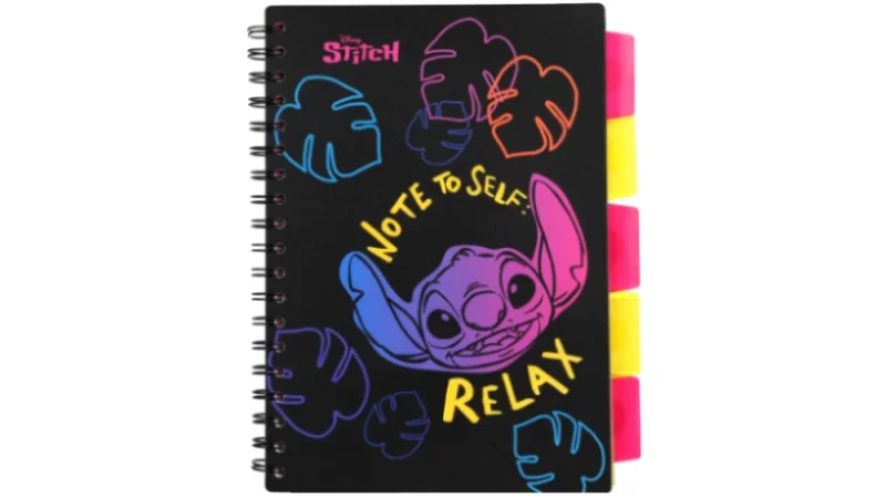 Spirál notesz B5 100lapos Disney Black Stitch Relax