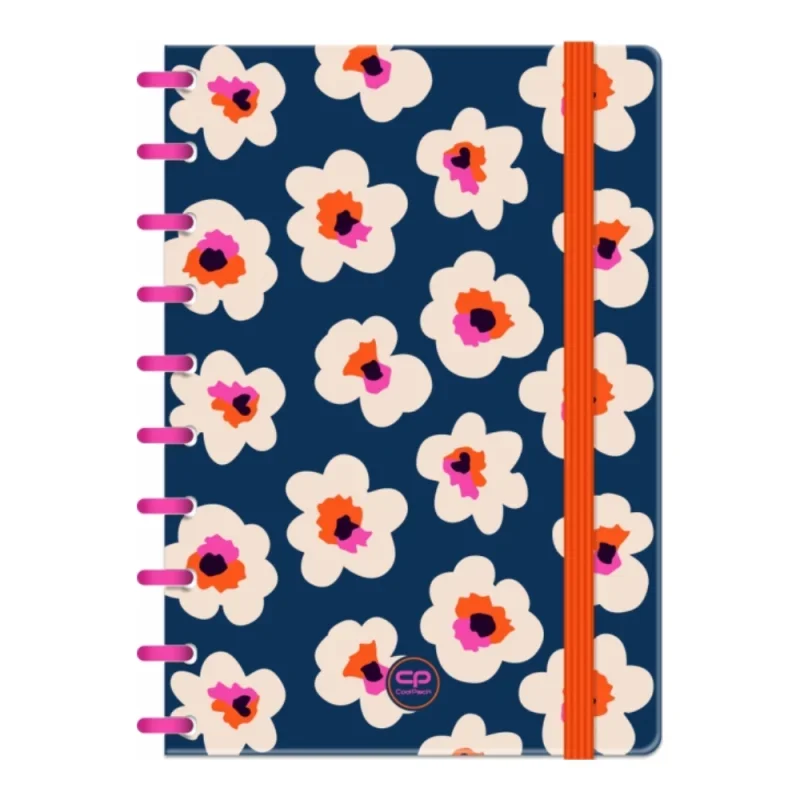 CoolPack FLORES NINA Gyűrűskönyv B5 PP borítóval kockás jegyzettel