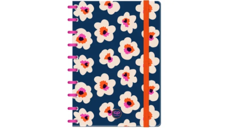 CoolPack FLORES NINA Gyűrűskönyv B5 PP borítóval kockás jegyzettel