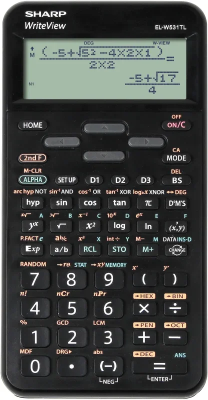 SHARP számológép tudományos 420 funkció, 4 soros, fekete