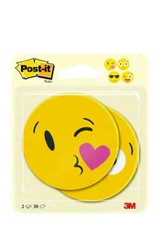 3M Post-it jegyzettömb, különböző emoji mintájú, 2x30lap