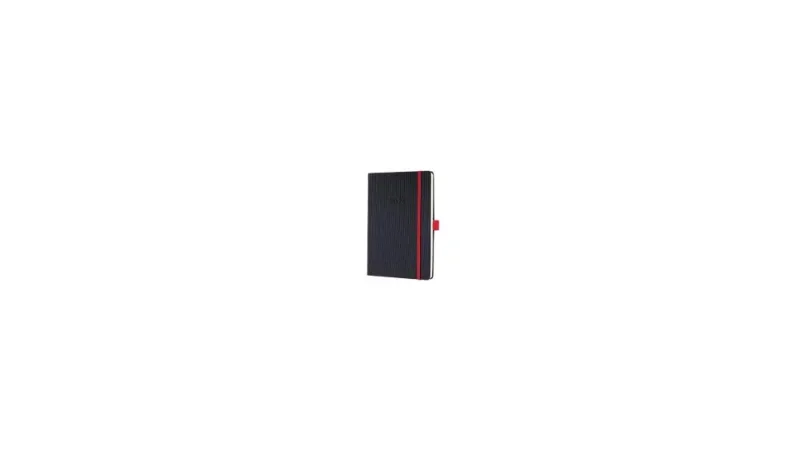 Sigel Conceptum határidőnapló, 2026, 14,8x21,3cm heti, fekete, piros gumipánt