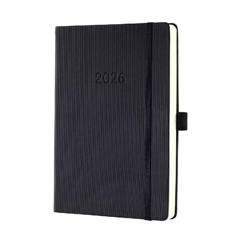 Sigel Conceptum határidőnapló, 2026, 14,8x21,3cm napi, fekete