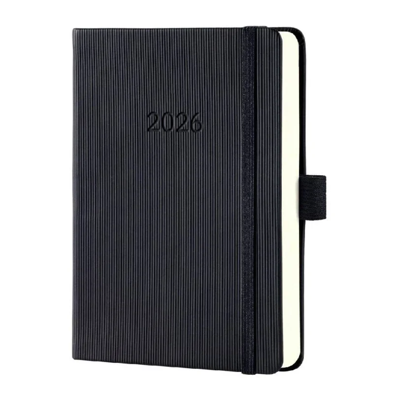 Sigel Conceptum határidőnapló, 2026, 10,8x15 cm napi, fekete