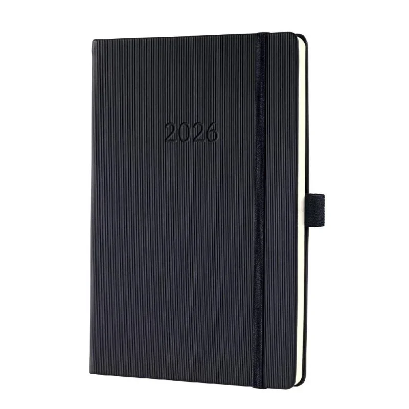 Sigel Conceptum határidőnapló, 2026, 14,8x21,3cm heti, fekete