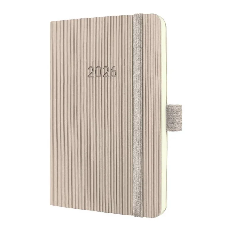 Sigel Conceptum határidőnapló, 2026, 9,3x14 cm heti, taupe, puhafedelű