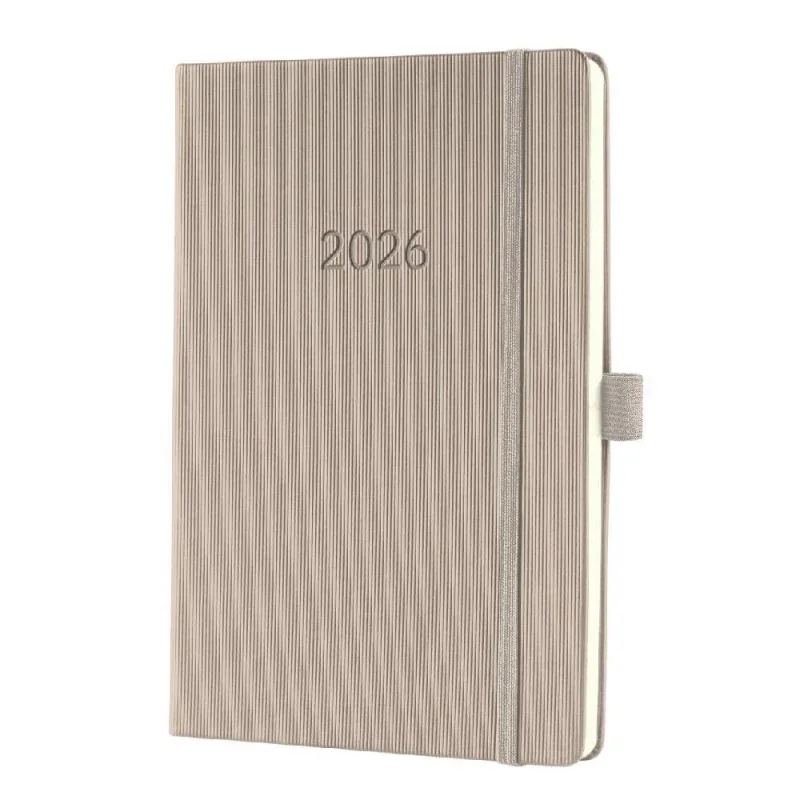 Sigel Conceptum határidőnapló, 2026, 14,8x21,3 cm heti, taupe