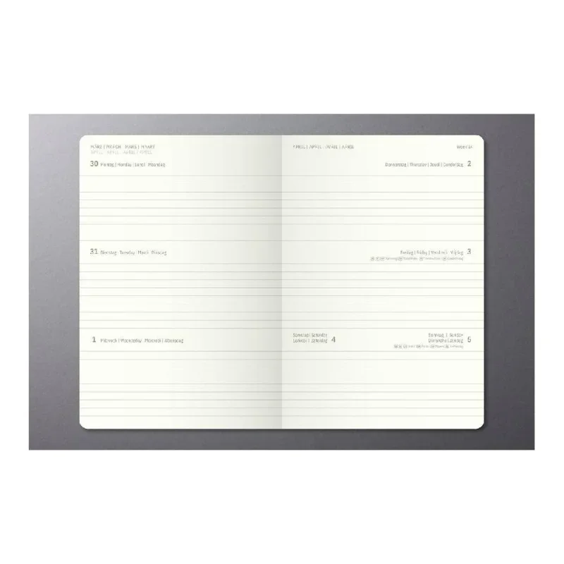 Sigel Conceptum határidőnapló, 2026, 14,8x21,3 cm heti, sötétszürke