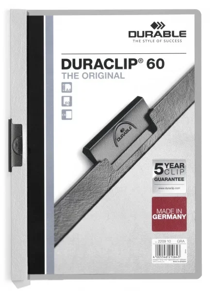 Durable Duraclip clip-mappa, 30 lapig, szürke