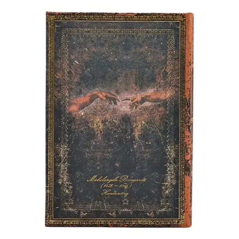 Paperblanks határidőnapló 18 hó (2025.júl-2026.dec.heti) Mini, horizontal, Michelangelo, Handwriting