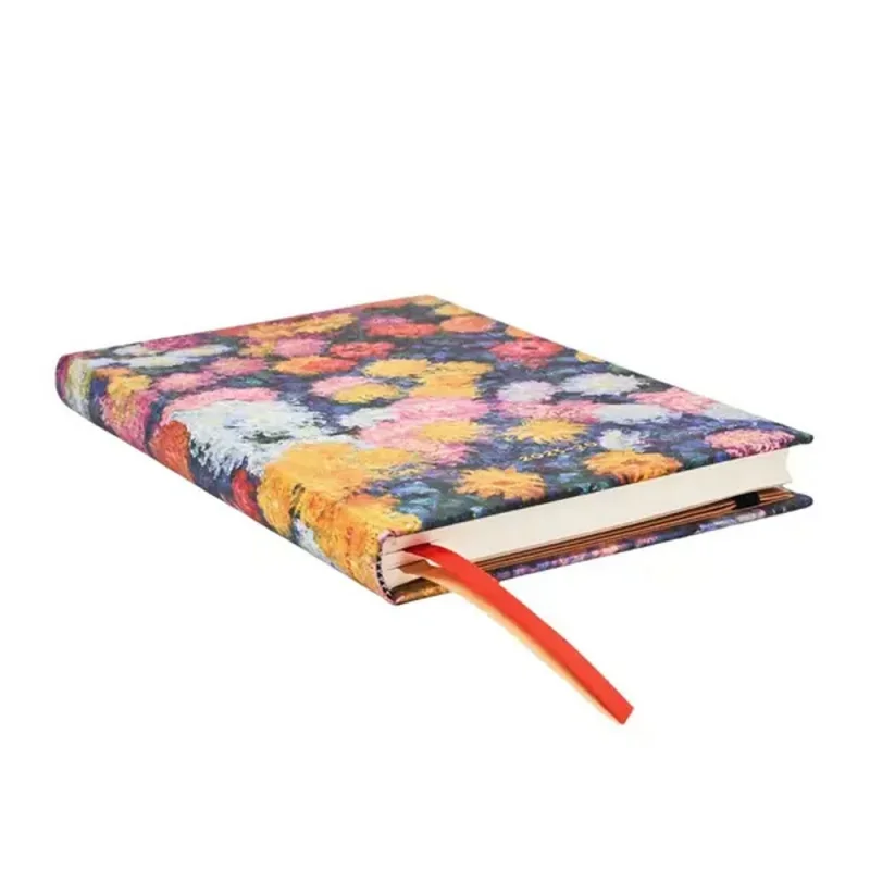 Paperblanks határidőnapló 18 hó (2025.júl-2026.dec.heti) Midi, horizontal, Monets Chrysanthemums