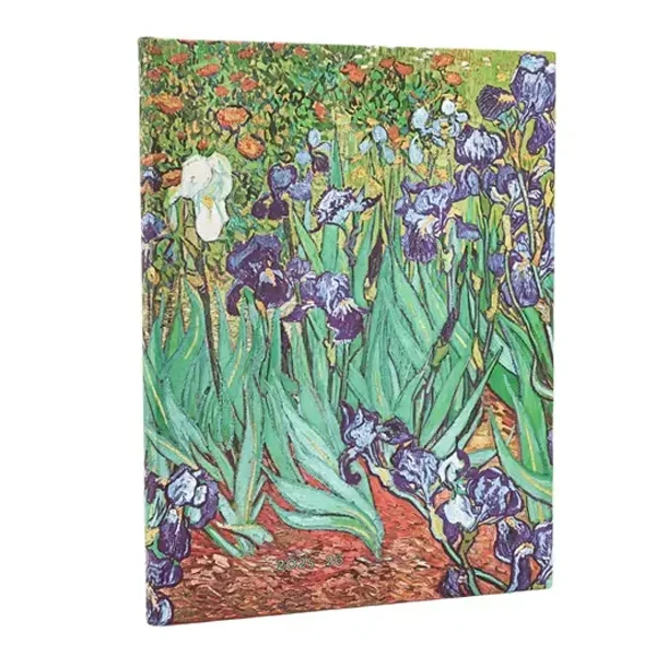 Paperblanks határidőnapló 18 hó (2025.júl-2026.dec.heti) Ultra, vertical, Van Goghs Irises