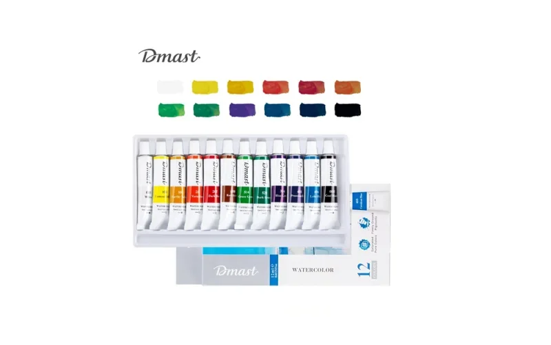 DELI DMAST Akvarellfesték készlet 12ml/12 tubusos