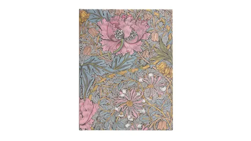 Paperblanks határidőnapló 2025, Morris Pink Honeysuckle, Ultra, Horizontal