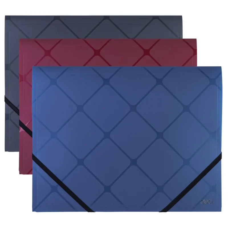 DELI Cube gumis mappa A4 3 színben