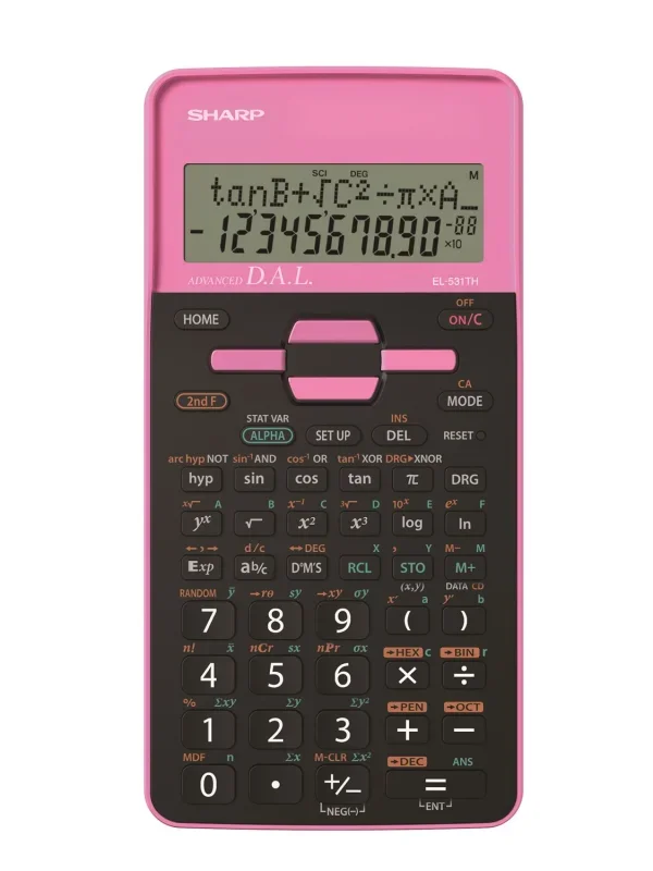 SHARP számológép tudományos 273 funkció, rózsaszín