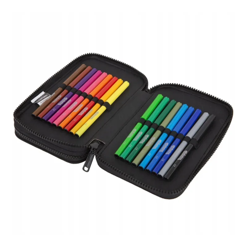 CoolPack DAISY BLACK Kétemeletes töltött tolltartó Jumper 2
