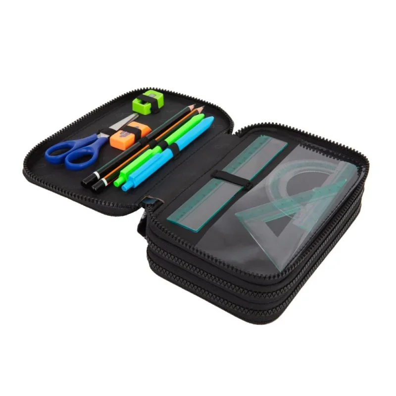 CoolPack DAISY BLACK Háromemeletes töltött tolltartó Jumper 3