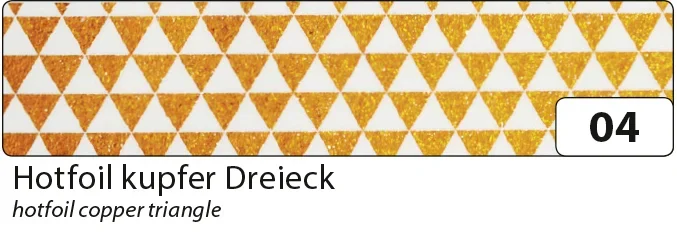 Folia mintás ragasztószalag (5m x 15mm) rézszínű háromszögek, Washi Tape