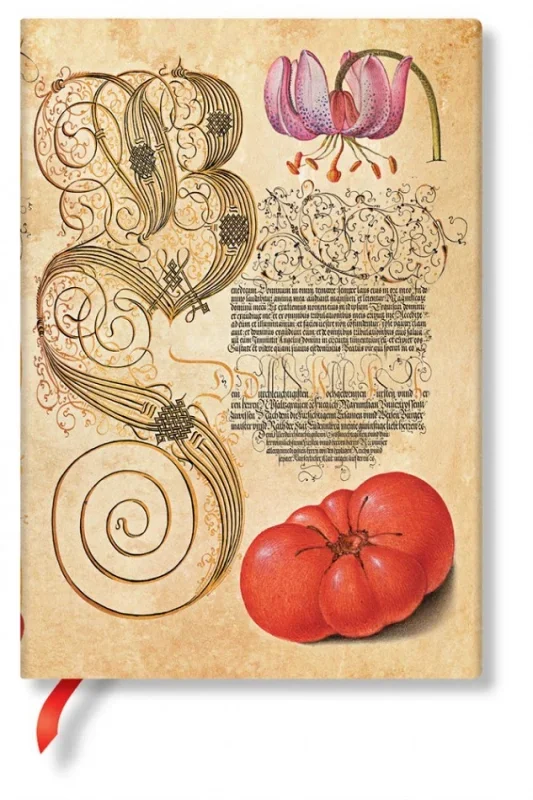 Paperblanks butikkönyv, midi, vonalas, Lily & Tomato Mira Botanica Flexis