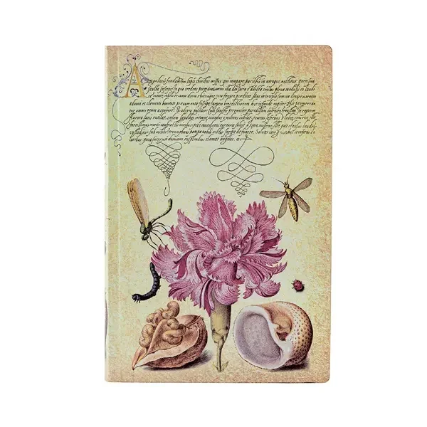 Paperblanks butikkönyv, Softcover Flexis, Midi, vonalas Pink Carnation