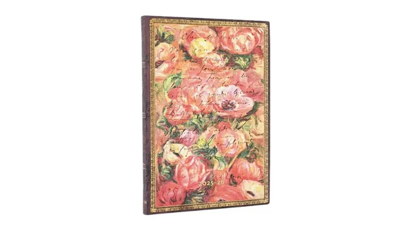 Paperblanks határidőnapló 18 hó (2025.júl-2026.dec.heti) Midi, horizontal, Flexis, Renoir Letter