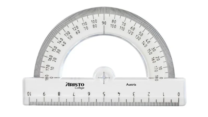 ARISTO Szögmérő víztiszta 180°, 10cm