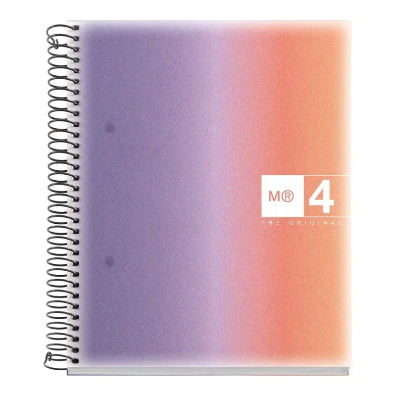 Miquelrius spirálfüzet, A5, 120 lap, négyzethálós, színregiszteres, PP, Provence