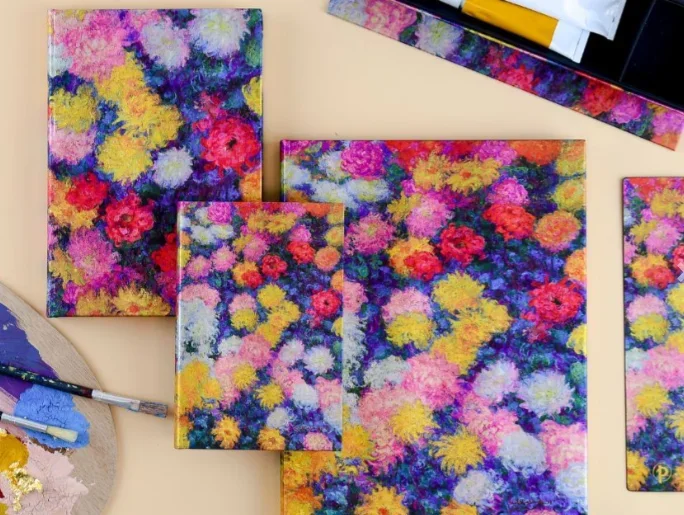 Paperblanks tolltartó, Monets Chrysanthemums