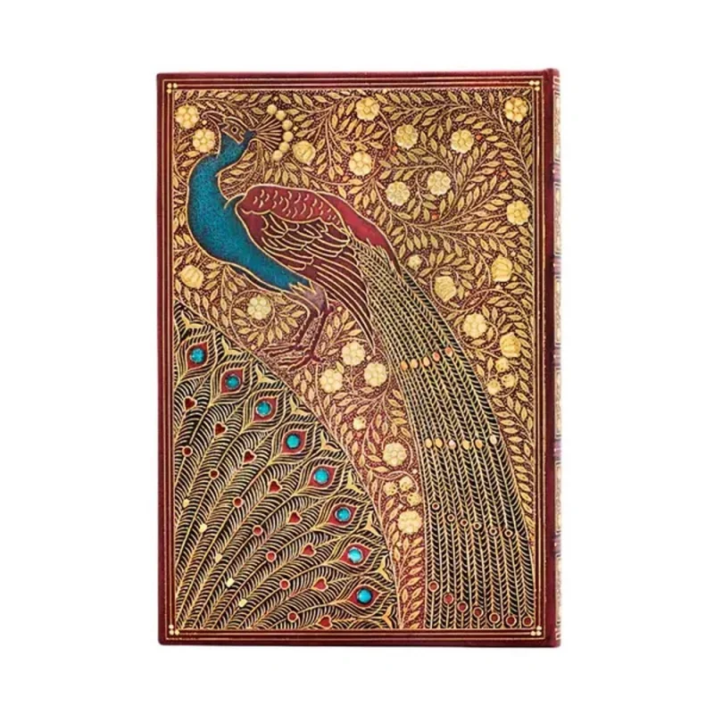 Paperblanks Butikkönyv, midi, vonalas, Hafizs Peacocks
