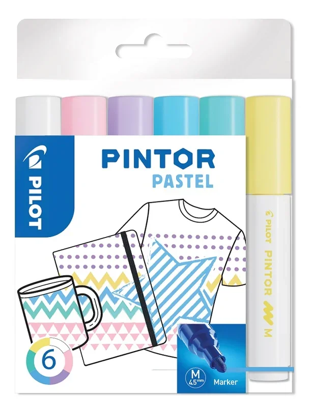 Pintor 6 db-os szett pasztel színek (PAL, PAY, PAV, PAG, PAP, PAW)