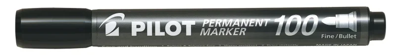 Pilot Permanent marker 100 gömbölyű hegyű fekete