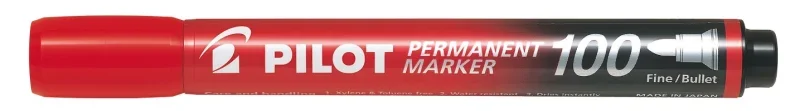 Pilot Permanent marker 100 gömbölyű hegyű piros